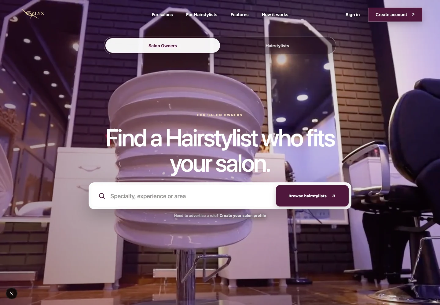SALYX salon and stylist introduction